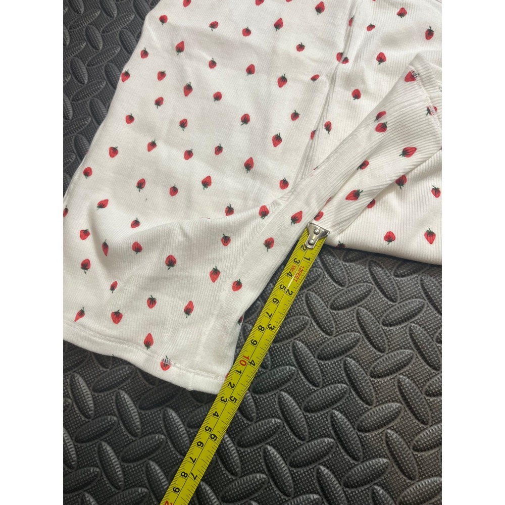 NWT Skims Cotton Ribbed Boxers Strawberry Print White Womens Size Medium - Picture 8 of 8
